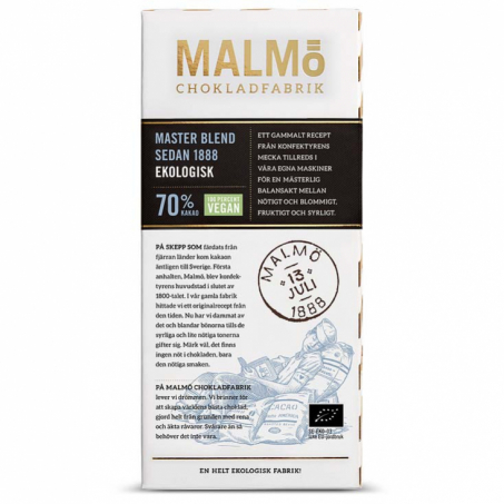 Malm Chokladfabrik - Tegelserien Ekologisk Master Blend Sedan 1888 70%
