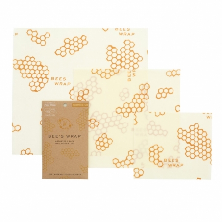 Bee's Wrap - Naturlig Folie Set om 3 Mixade, Honey