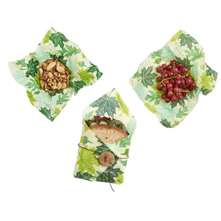 Bee's Wrap - Naturlig Folie Set om 3 st Lunchpack, Forrest floor