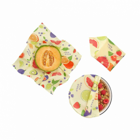 Bee's Wrap - Naturlig Folie Set om 3 Mixade, Fruit