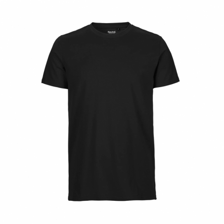 Neutral - V-Ringad T-Shirt Slim Fit i Ekologisk Bomull Herr Svart i gruppen Kläder / Herr / T-shirts & Linnen hos Rekoshoppen.se (060610050330)