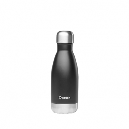 Qwetch - Isolerad Flaska i Rostfritt Stl Svart 260 ml