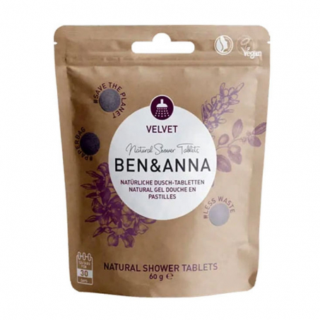 Ben & Anna - Naturliga Duschtabletter Velvet, 60 gr