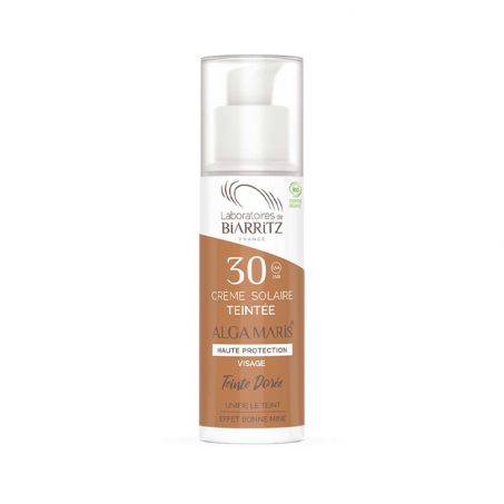 Alga Maris - Solskydd Ansiktskrm Tonad SPF30, Golden