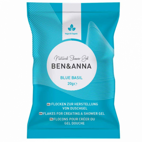 Ben & Anna - Shower Gel Flakes 2 x 20 g, Blue Basil