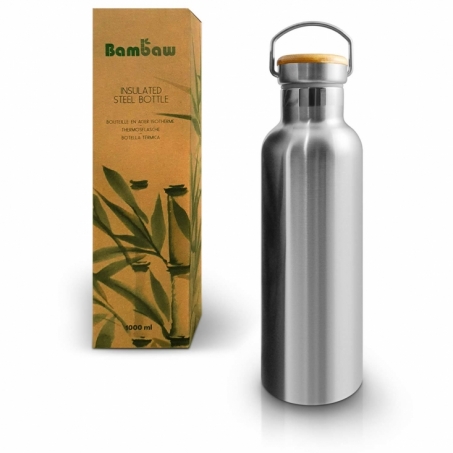Bambaw - Isolerad Flaska Rostfritt Stål 1000 ml