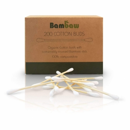 Bambaw - Tops med Bambupinne och Eko Bomull, 200 st