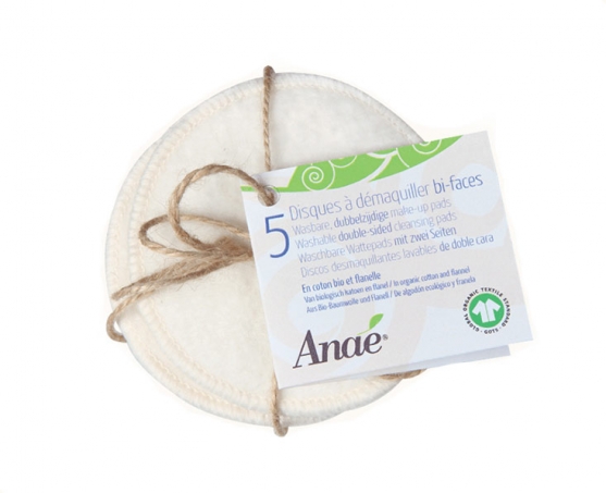 Anaè - Tvättbara Make-up Pads i Ekologisk Bomull, 5 st