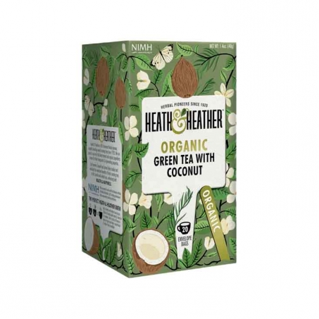 Heath & Heather - Organic Green Tea with Coconut, 20 psar