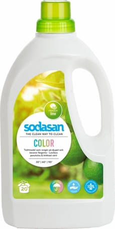 Sodasan - Flytande Tvttmedel Color Lime, 1,5 l