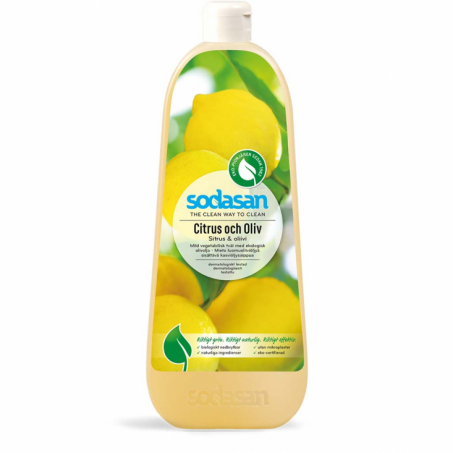 Sodasan - Ekologisk Flytande Tvål Citrus & Oliv, 1000 ml