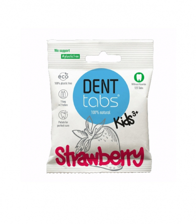 DentTabs - Kids Tandkrmstabletter Jordgubb utan Flour 125 st