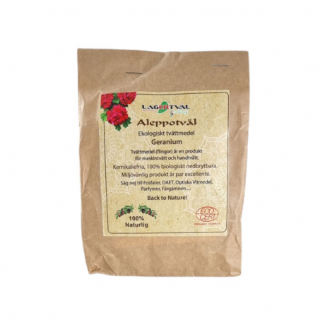 Lagertvål - Tvättflingor av Olivoljetvål 400 gr med Doft, Geranium