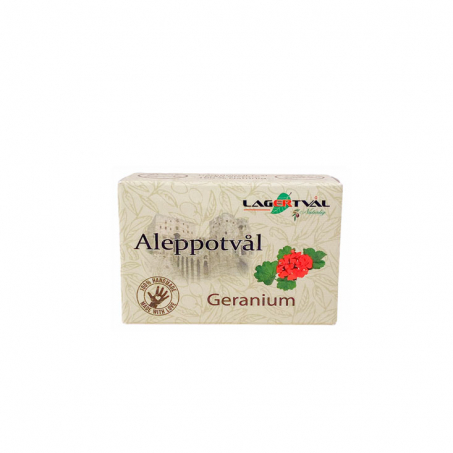 Lagertvål - Naturlig Aleppotvål med Doft 100 gr, Geranium
