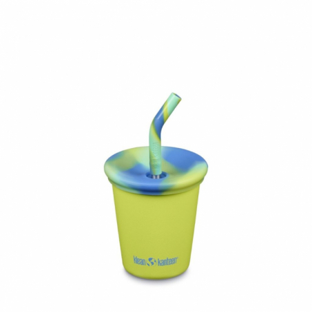 Klean Kanteen - Kids Cup med Sugrör & Silikonlock, Juicy Pear