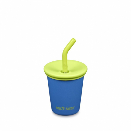 Klean Kanteen - Kids Cup med Sugrör & Silikonlock, Super Sonic
