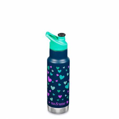 Klean Kanteen - Insulated Kid Classic Narrow 355 ml, Navy Hearts, Sportkork