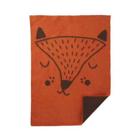 Klippan Yllefabrik - Ullfilt Fox Face Orange 65 x 90 cm