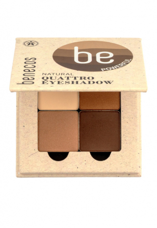 Benecos - Natural Quattro Eyeshadow, Coffe and Cream