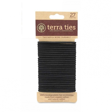 Terra Ties - Ekologiska hrbsnoddar svarta 27 st
