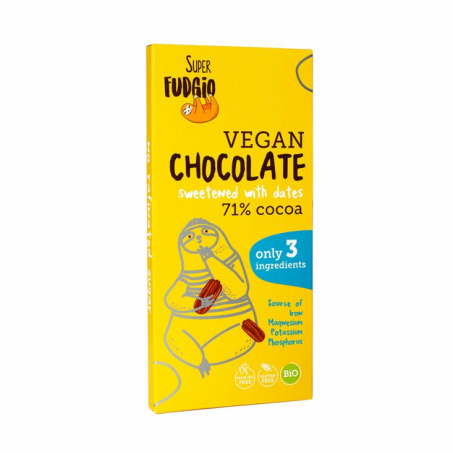 Super Fudgio - Ekologisk Vegansk Mörk Choklad, 80 gr