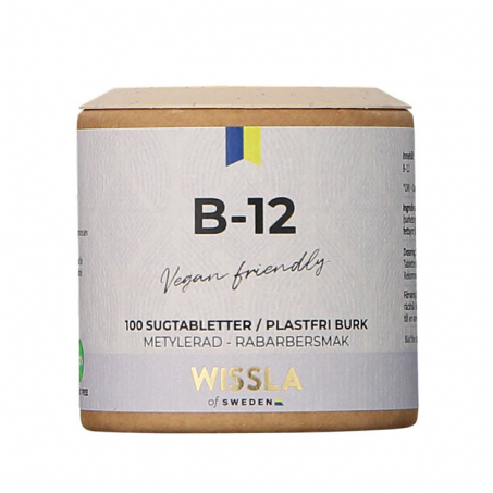 Wissla of Sweden - Vitamin B12 Sugtabletter 100 st med Rabarber