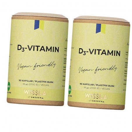 Wissla of Sweden - 2 st Vegansk D3-Vitamin 50 g (2000IE) 90 Kapslar