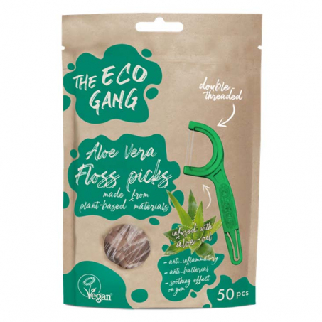 The Eco Gang - Vxtbaserad Tandtrdsbygel Aloe vera, 50 - Pack