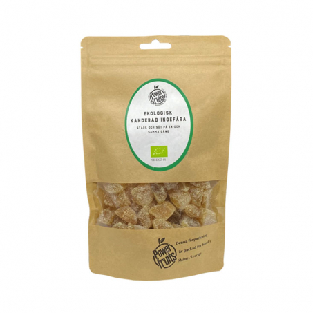 Powerfruits - Ekologisk Ingefra Kanderade Kuber 60 g