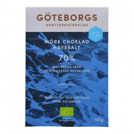 Göteborgs Hantverkschoklad - Ekologisk Bean to Bar Mörk Choklad 70% Havssalt