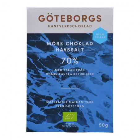 Gteborgs Hantverkschoklad - Ekologisk Bean to Bar Mrk Choklad 70% Havssalt