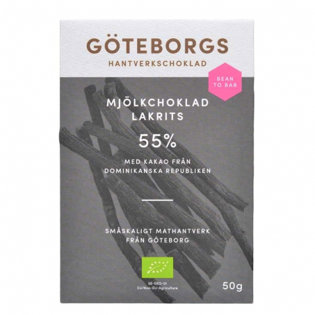 Gteborgs Hantverkschoklad - Ekologisk Bean to Bar Lakrits 55%