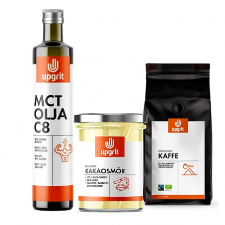Upgrit - Bulletproof Coffee, Paket med Kaffe, MCT-Olja och Kakaosmr (vrde 485:-) i gruppen ta & Dricka / Te & Kaffe hos Rekoshoppen.se (24208111)