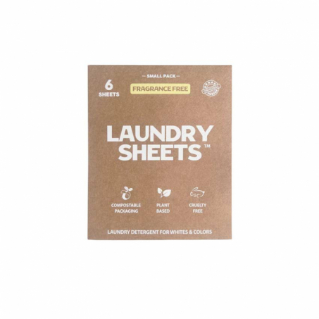 Laundry Sheets - Fragrance Free, 6 st Tvttark