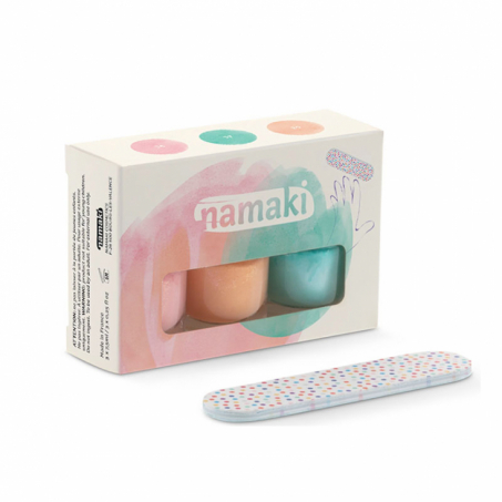 Namaki - Vattenbaserat Nagellack fr Barn, Set om 3 Pastell