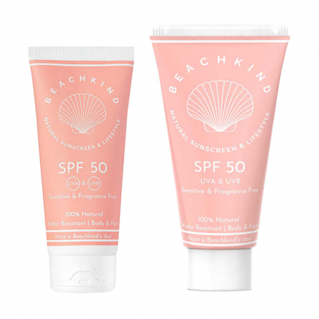 Beachkind - Natural Sunscreen Sensitive Fragrance Free SPF 50 i gruppen Hygien / Hudvrd / Solskydd hos Rekoshoppen.se (278501)