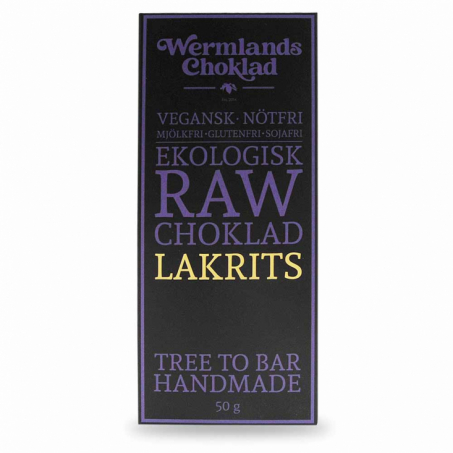 Wermlandschoklad - Ekologisk Rawchoklad Lakrits 50 g