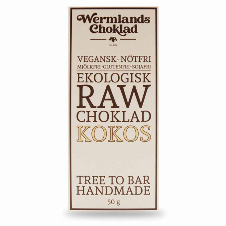 Wermlandschoklad - Ekologisk Rawchoklad Kokos 50 gr