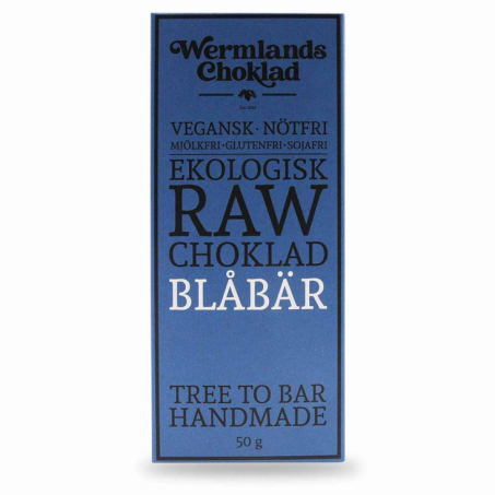 Wermlandschoklad - Ekologisk Rawchoklad Blåbär 50 gr