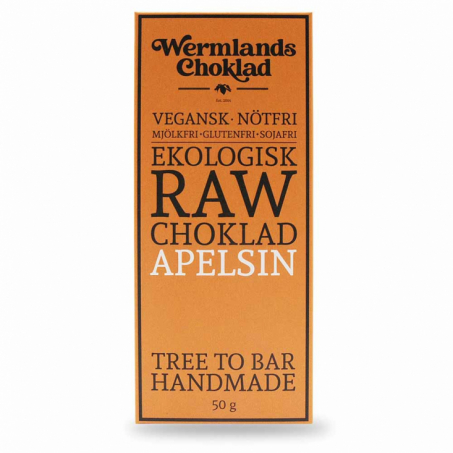 Wermlandschoklad - Ekologisk Rawchoklad Apelsin 50 gr
