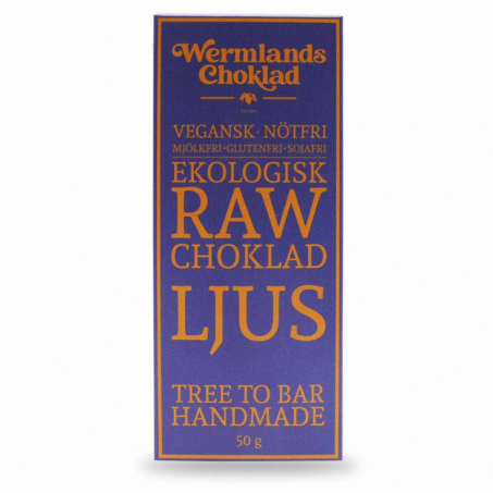 Wermlandschoklad - Ekologisk Rawchoklad Ljus 50 gr i gruppen ta & Dricka / Stt & Gott / Choklad hos Rekoshoppen.se (53178)