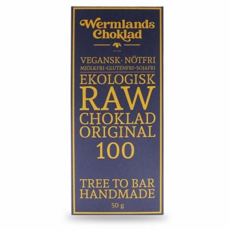 Wermlandschoklad - Ekologisk Rawchoklad 100% 50 gr 