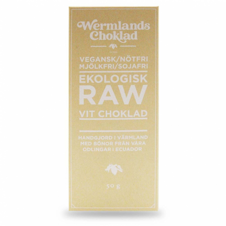 Wermlandschoklad - Ekologisk Vit Rawchoklad 50 gr