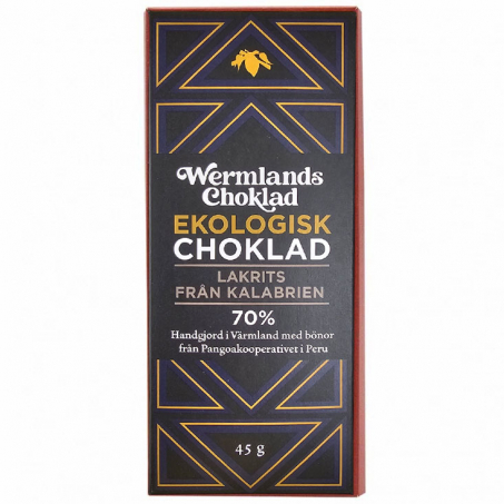 Wermlandschoklad - Ekologisk Choklad Salmiak & Lakrits 50 gr