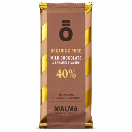 Malm Chokladfabrik -  serien Ekologisk Mjlkchoklad & Karamell 40%