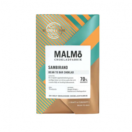 Malm Chokladfabrik - Craft Eko & Vegan Bean to Bar Sambirano 70%