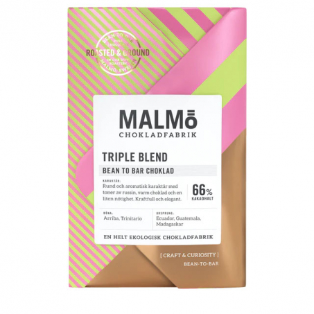 Malm Chokladfabrik - Craft Eko & Vegan Triple Blend 66%