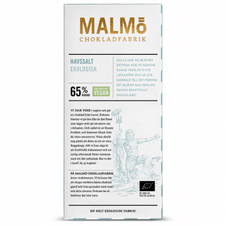 Malm Chokladfabrik - Tegelserien Ekologisk Choklad Havssalt 65 %