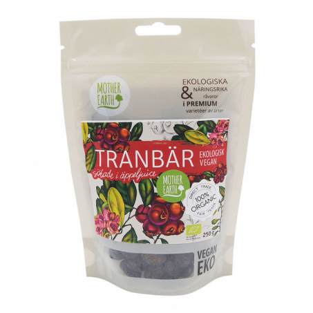 Mother Earth -  Tranbär Sötade i Äppeljuice EKO, 250g