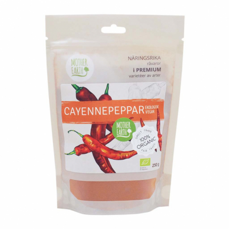 Mother Earth - Cayennpeppar Mald 250 gr EKO